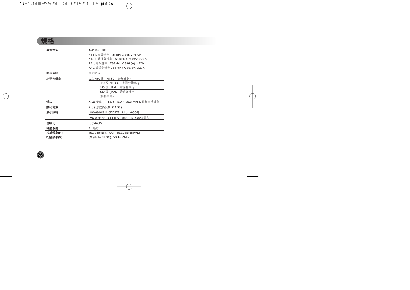 LG LVC-A912 User Manual | Page 53 / 54