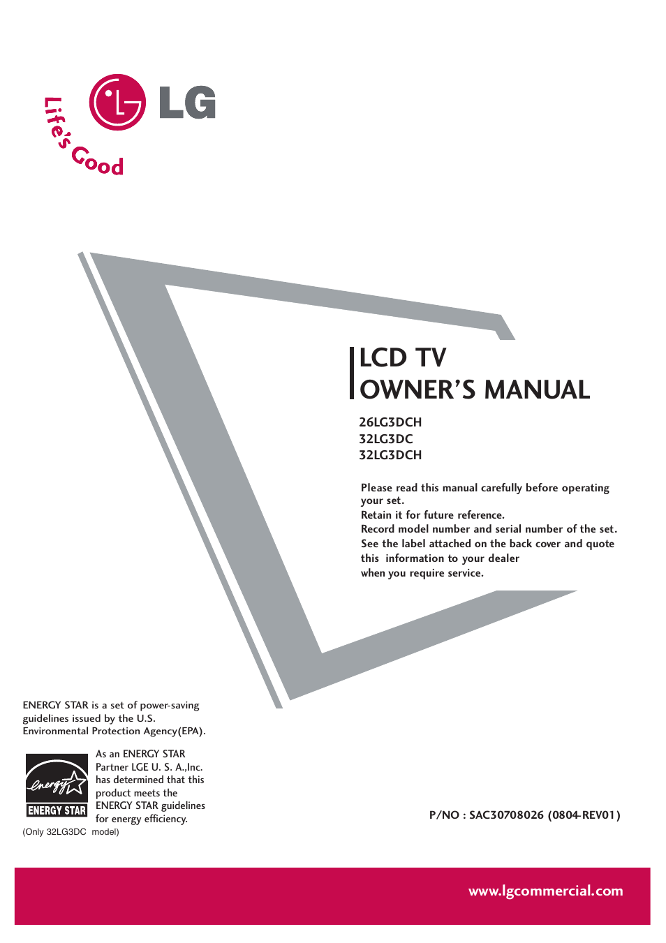 LG 263DCH User Manual | 88 pages