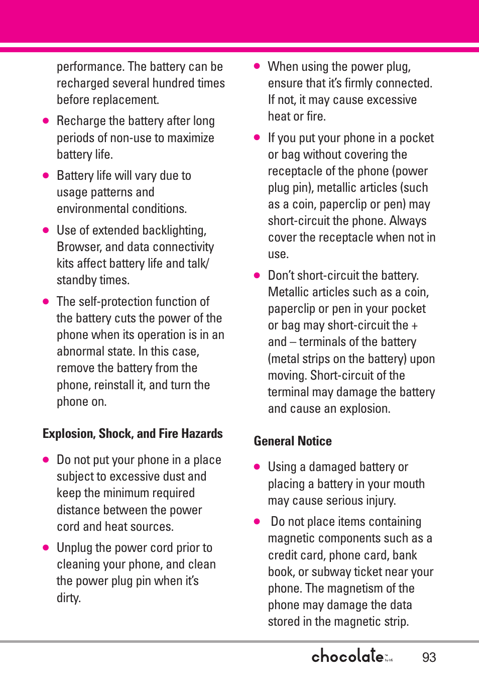 LG Chocolate VX8550 User Manual | Page 95 / 123