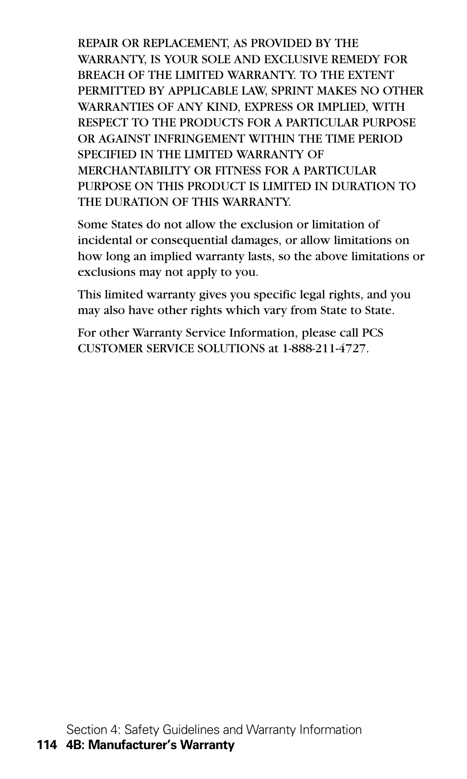 LG Sprint 1200 User Manual | Page 124 / 128