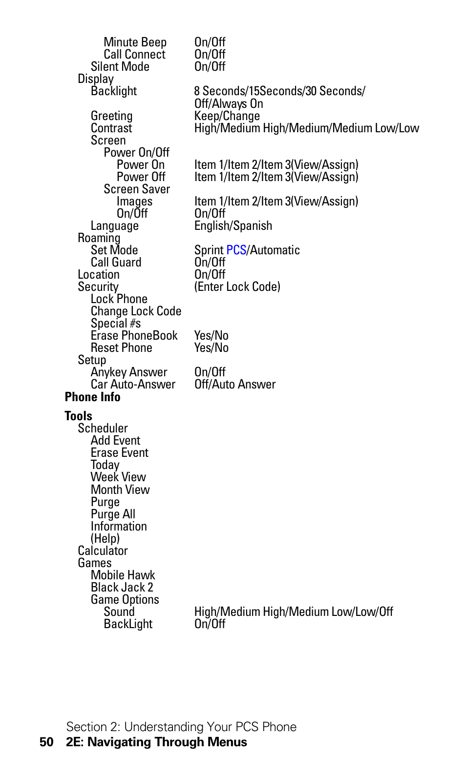 LG Sprint 1200 User Manual | Page 60 / 128