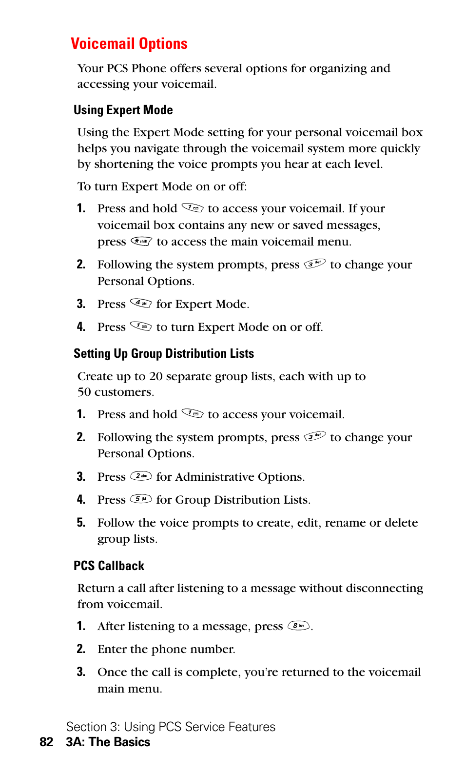 Voicemail options | LG Sprint 1200 User Manual | Page 92 / 128