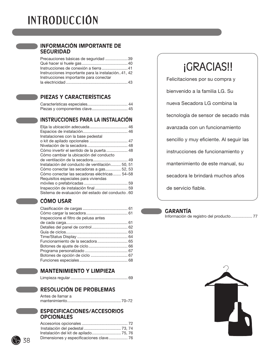 Gracias | LG D5966W User Manual | Page 38 / 80