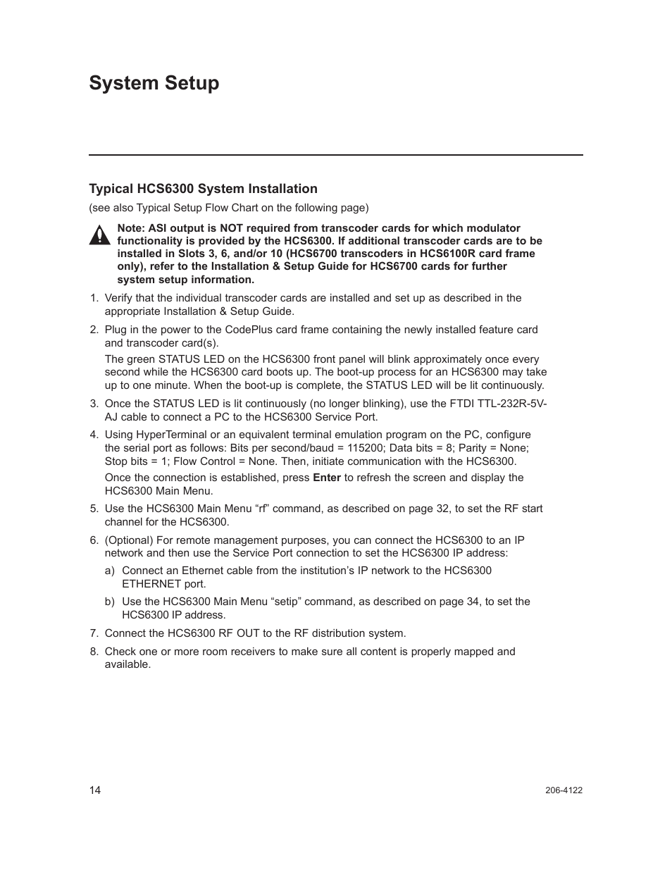 System setup | LG HCS6300 User Manual | Page 14 / 52