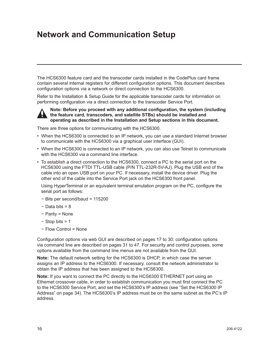 Network and communication setup | LG HCS6300 User Manual | Page 16 / 52