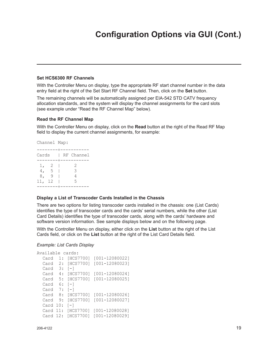 Configuration options via gui (cont.) | LG HCS6300 User Manual | Page 19 / 52