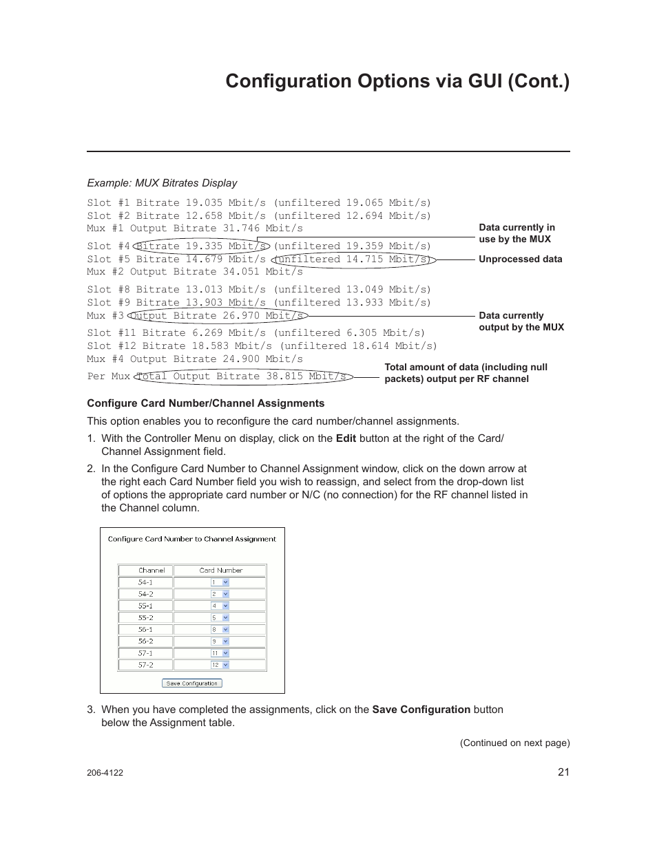 Configuration options via gui (cont.) | LG HCS6300 User Manual | Page 21 / 52