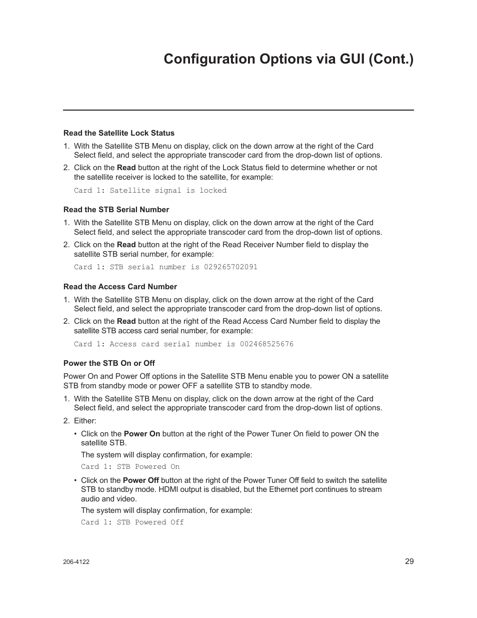 Configuration options via gui (cont.) | LG HCS6300 User Manual | Page 29 / 52