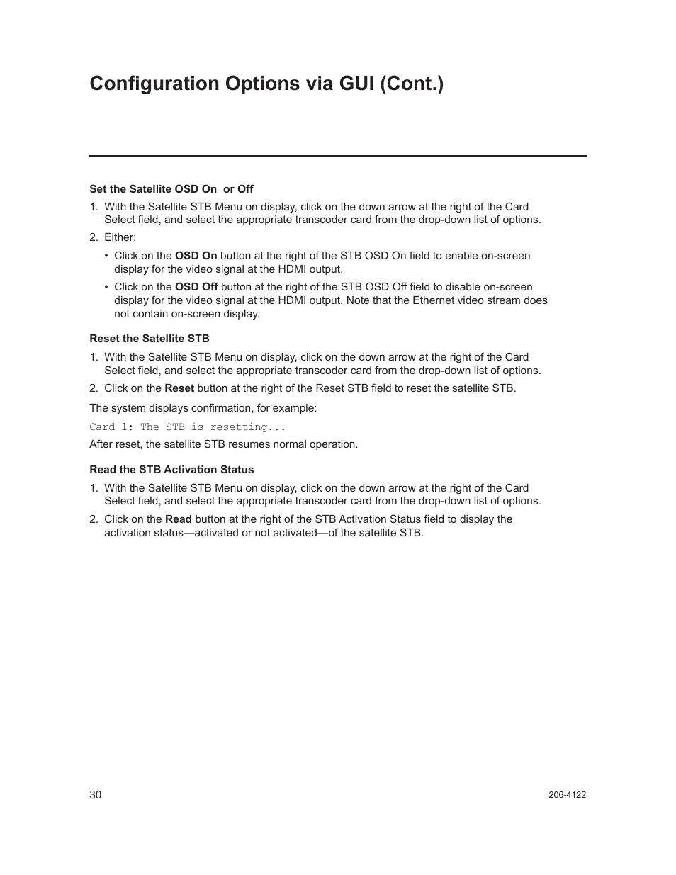 Configuration options via gui (cont.) | LG HCS6300 User Manual | Page 30 / 52