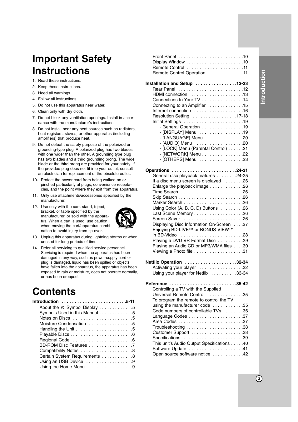 LG BD300 User Manual | Page 3 / 44