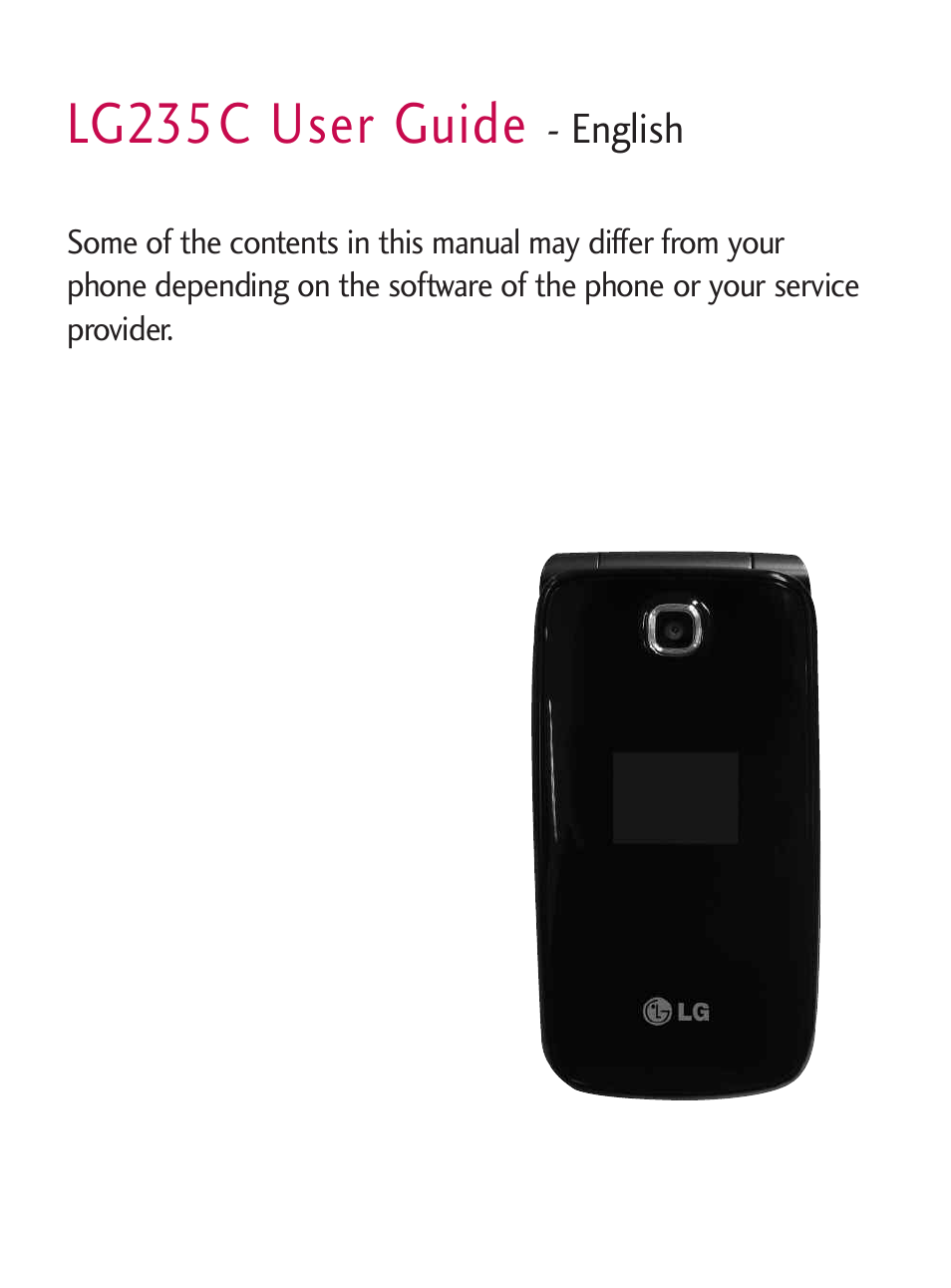 LG 235C User Manual | 210 pages