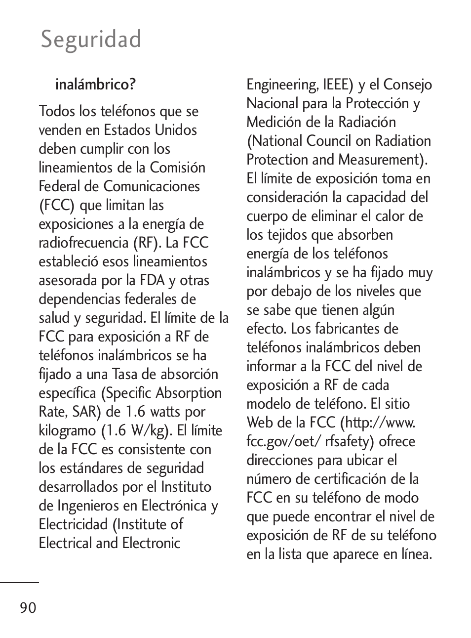 Seguridad | LG 235C User Manual | Page 188 / 210