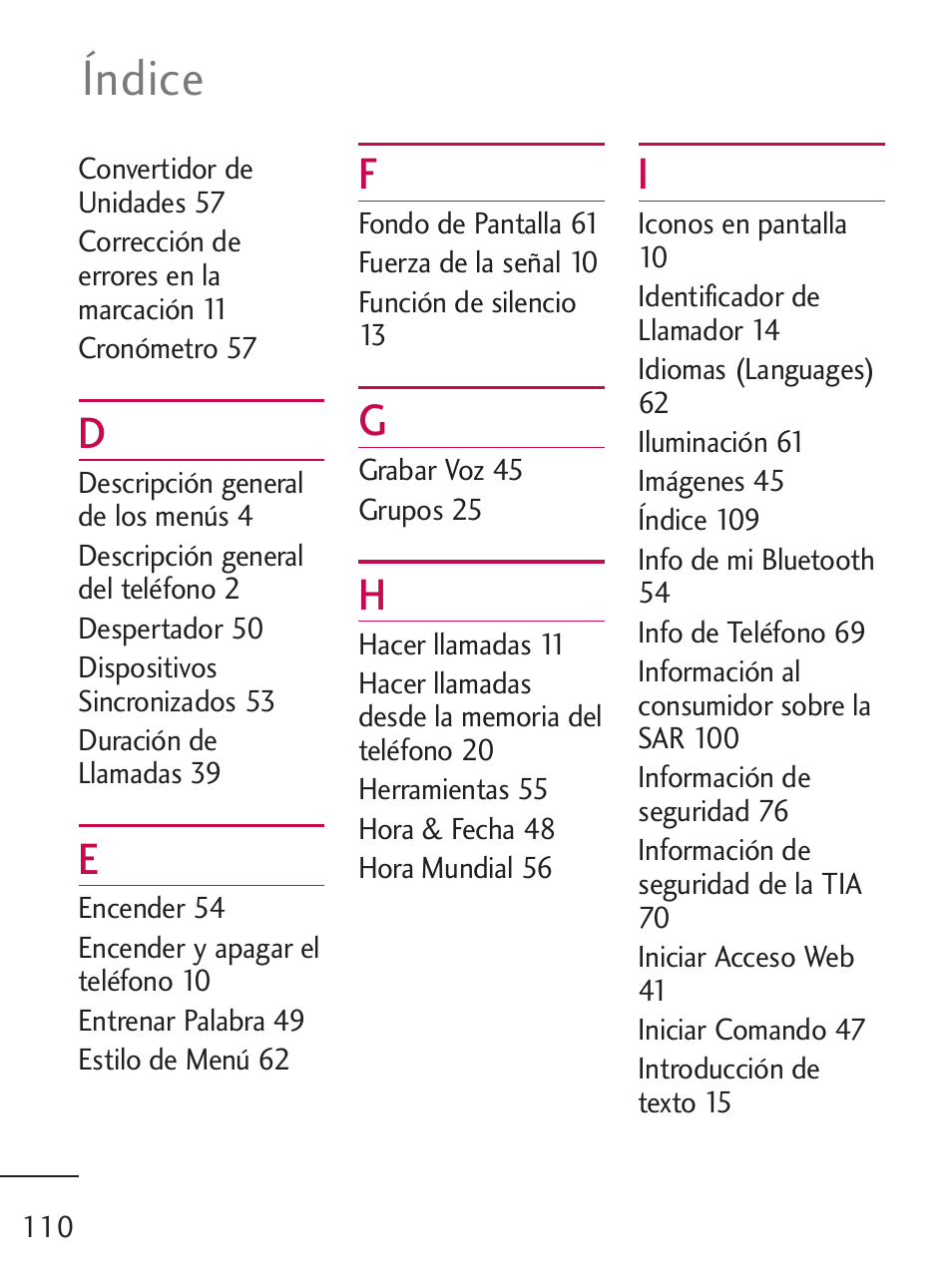 Índice | LG 235C User Manual | Page 208 / 210