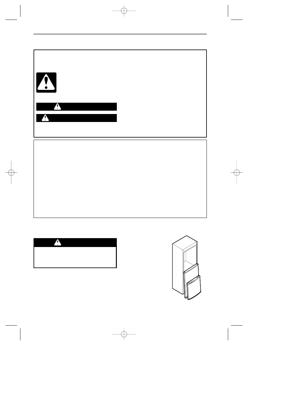 Sécurité du réfrigérateur, Ww danger w w avertissement, Ww danger | English e sp añol français, Mise au rebut de votre ancien réfrigérateur | LG LRBP1031NI User Manual | Page 19 / 52