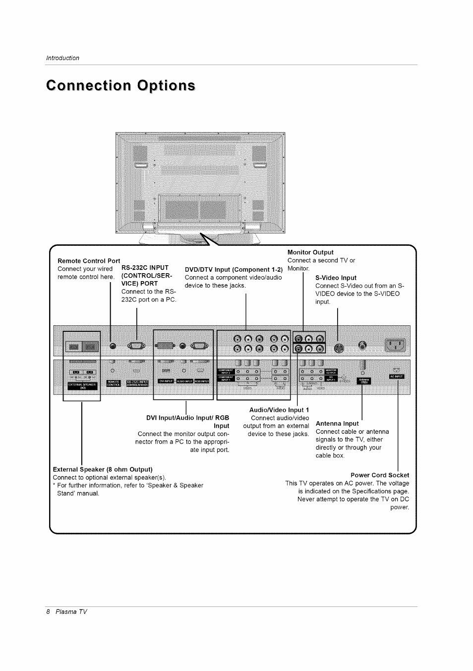 Connection options | LG RU-42PZ61/71 User Manual | Page 8 / 52