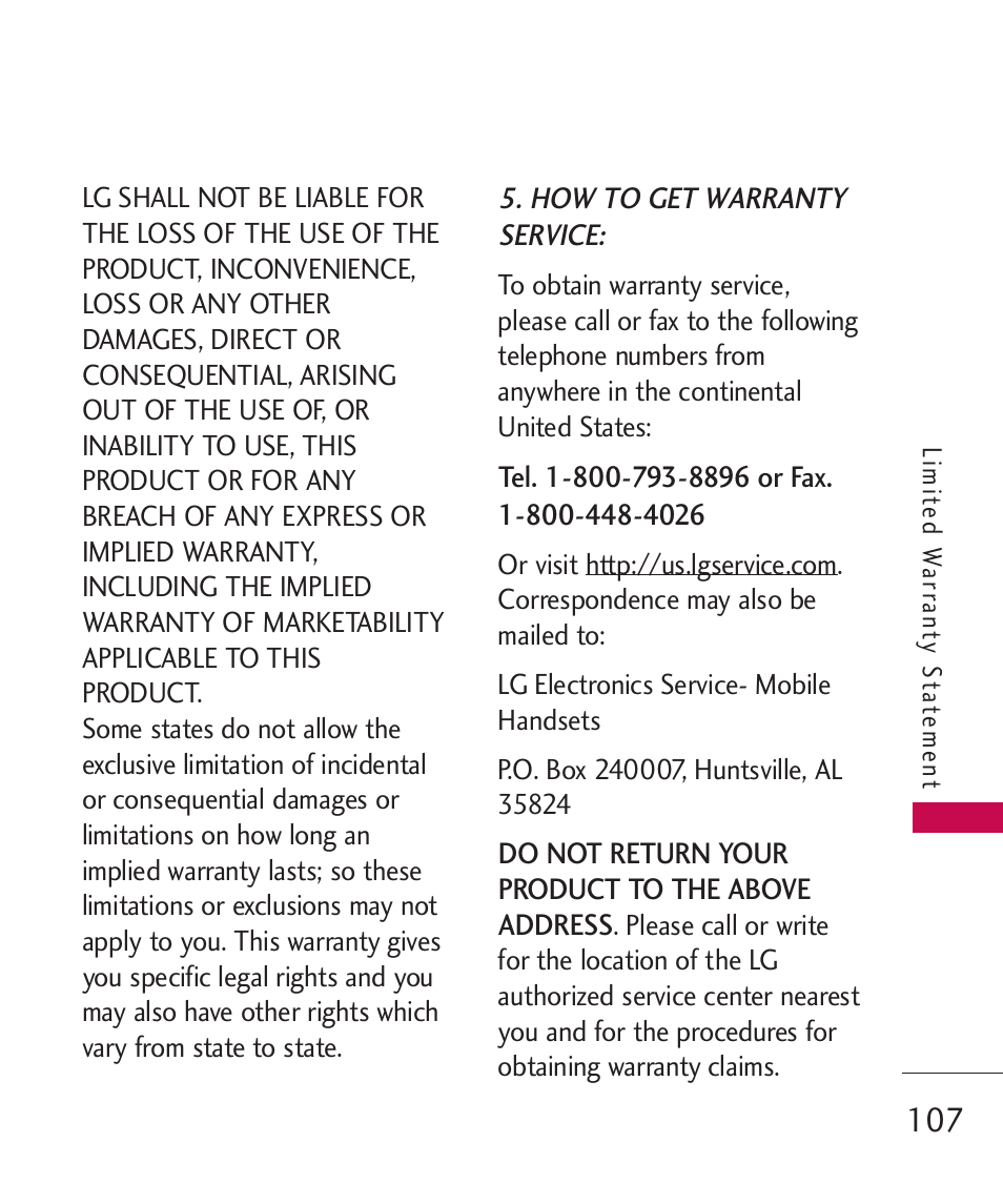 LG -UX220 User Manual | Page 109 / 112