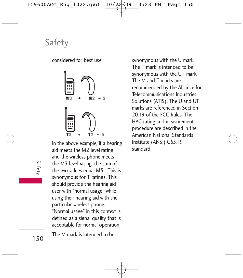 Safety | LG 9600 User Manual | Page 152 / 338