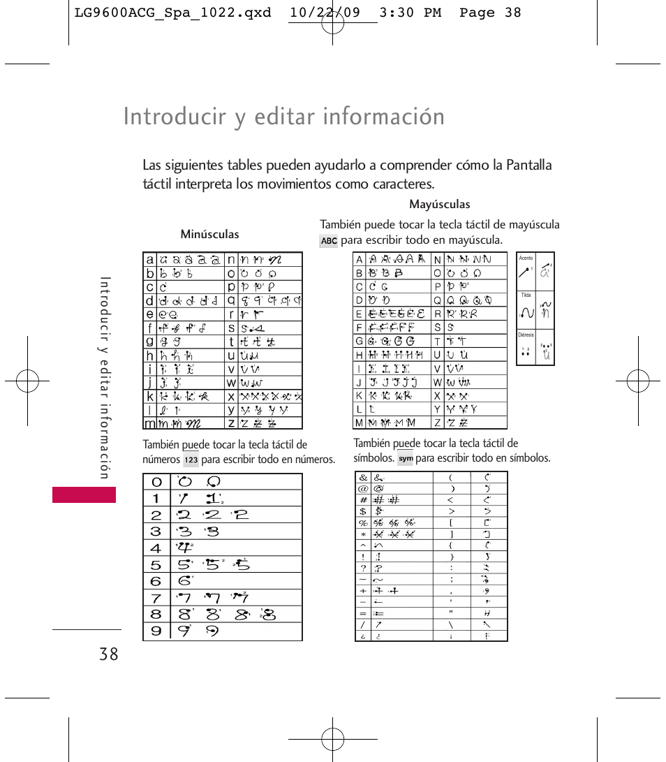 Introducir y editar información | LG 9600 User Manual | Page 202 / 338