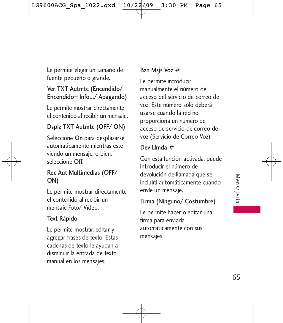 LG 9600 User Manual | Page 229 / 338