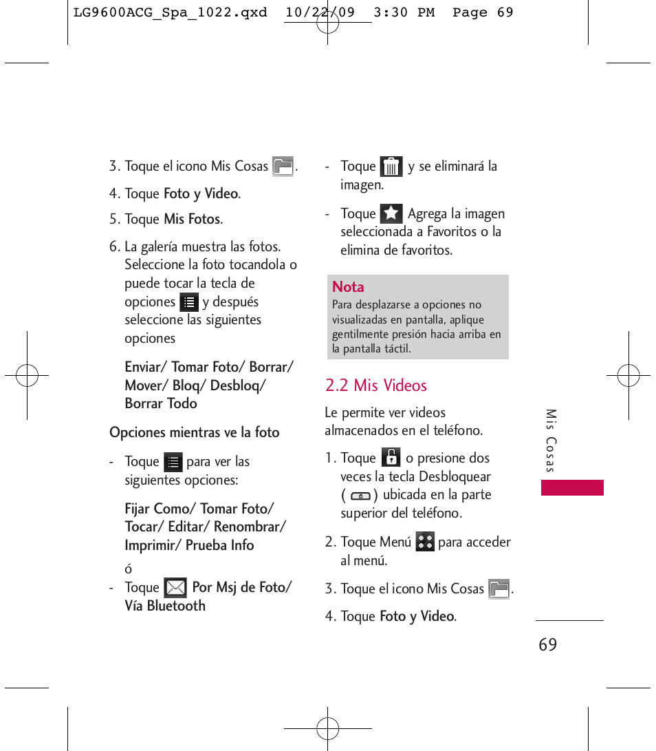 2 mis videos | LG 9600 User Manual | Page 233 / 338