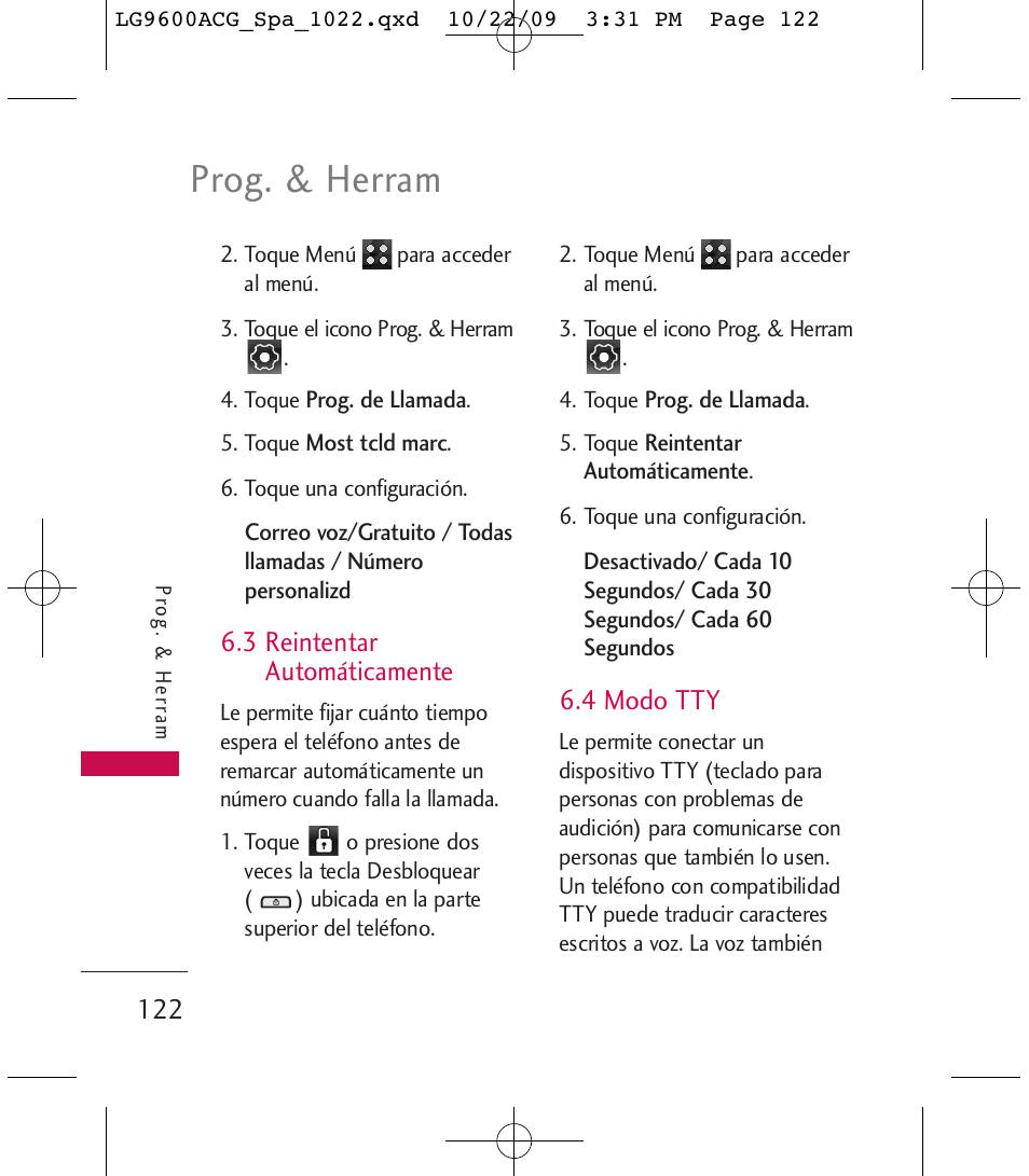 Prog. & herram | LG 9600 User Manual | Page 286 / 338