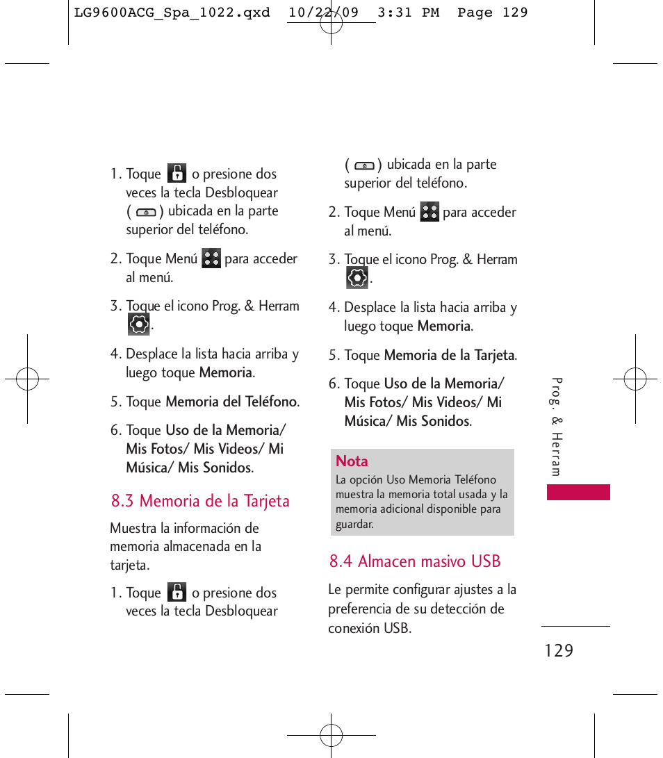 4 almacen masivo usb | LG 9600 User Manual | Page 293 / 338