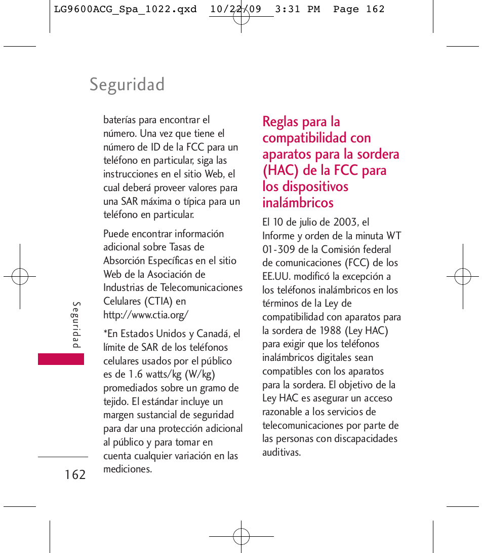Seguridad | LG 9600 User Manual | Page 326 / 338