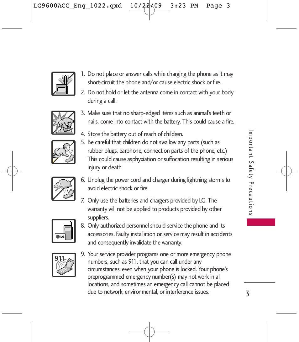 LG 9600 User Manual | Page 5 / 338