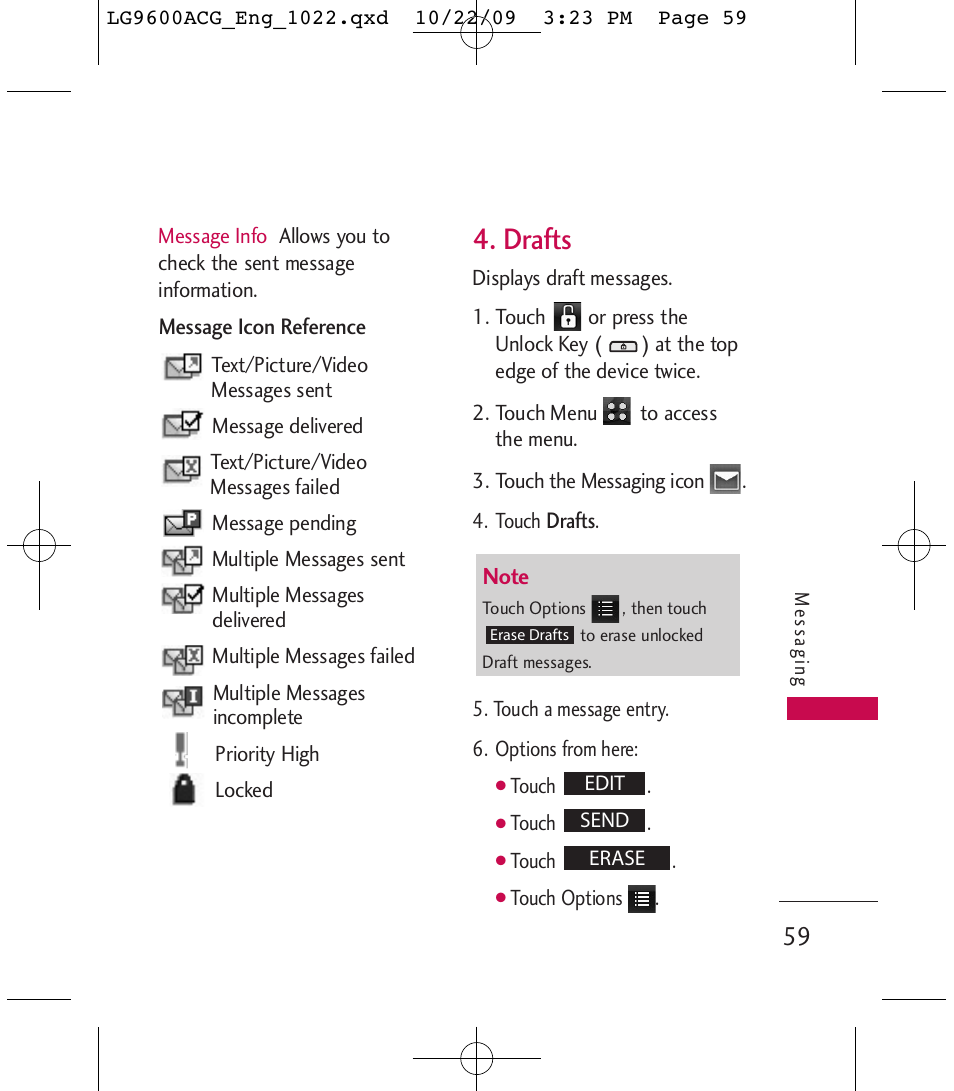 Drafts | LG 9600 User Manual | Page 61 / 338