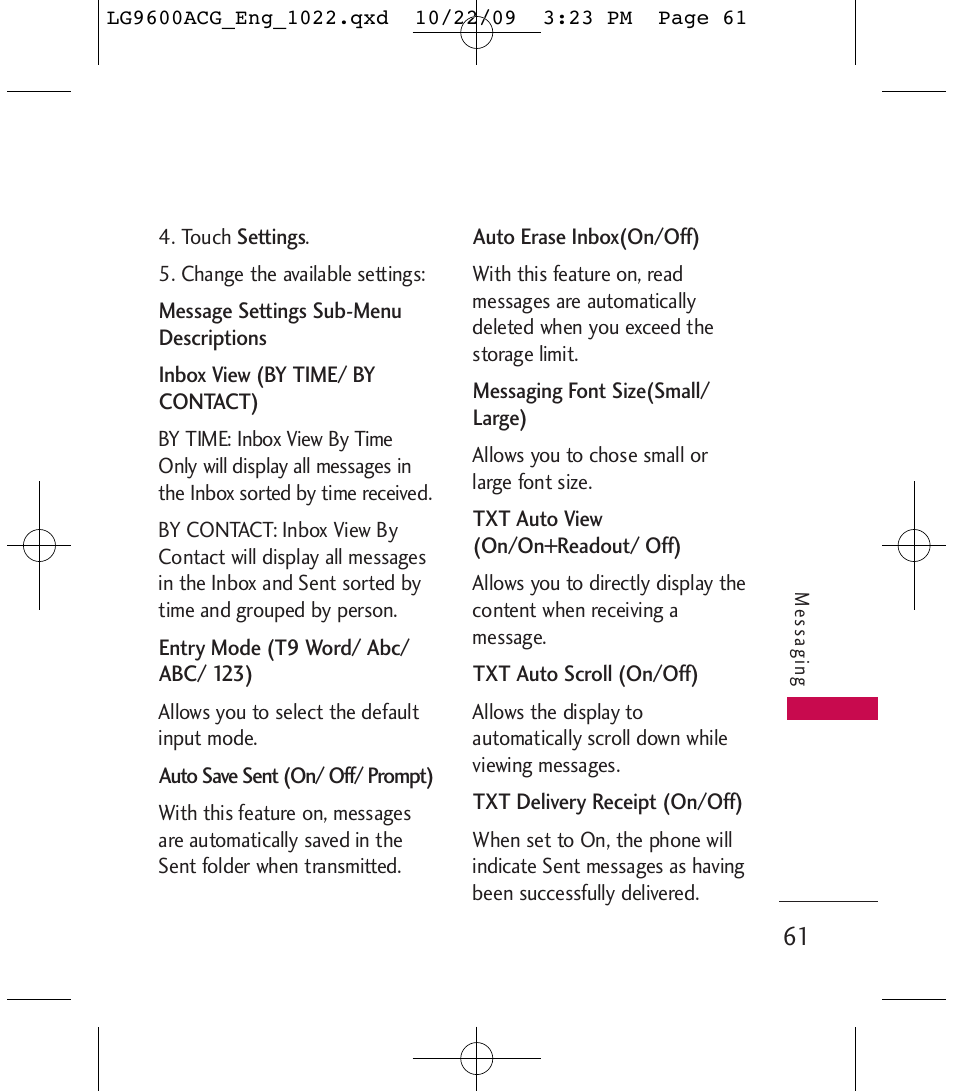 LG 9600 User Manual | Page 63 / 338