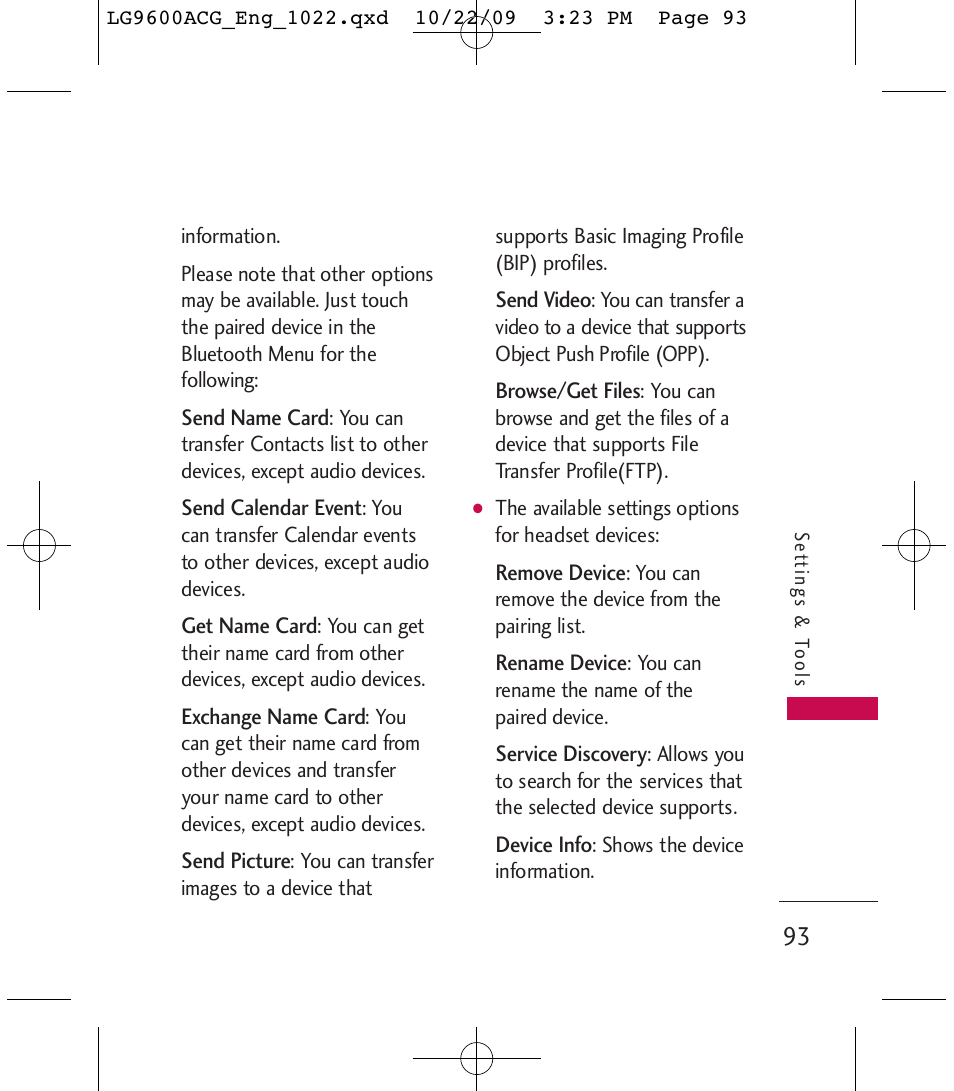 LG 9600 User Manual | Page 95 / 338
