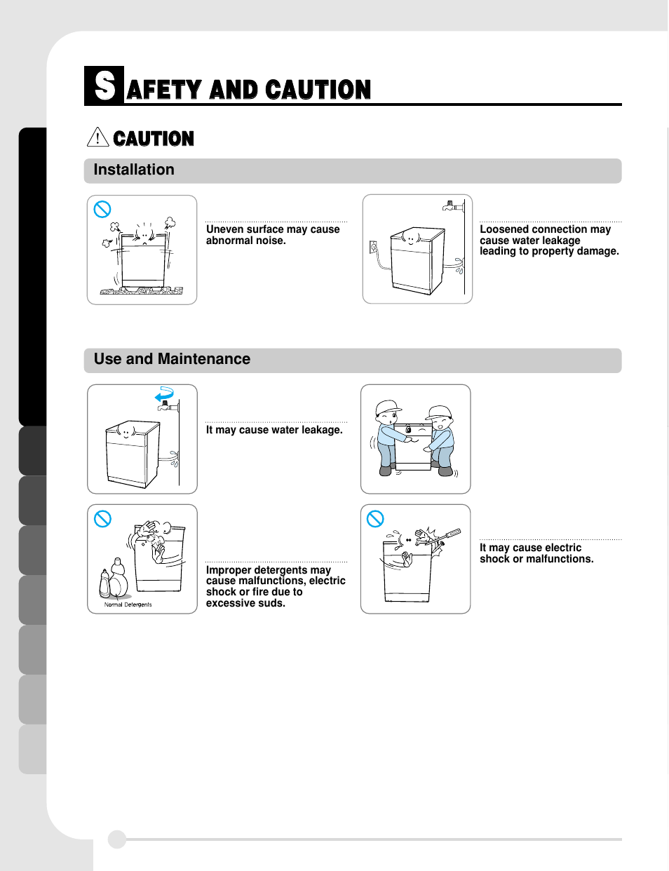 Aaf fe et ty y a an nd d c ca au ut tiio on n | LG LDF 7811WW User Manual | Page 6 / 44