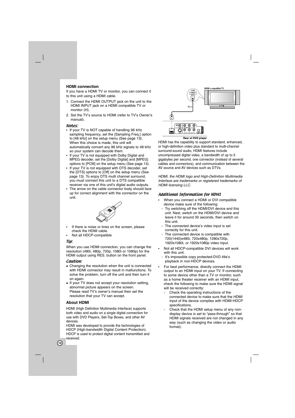 LG DN798 User Manual | Page 10 / 23