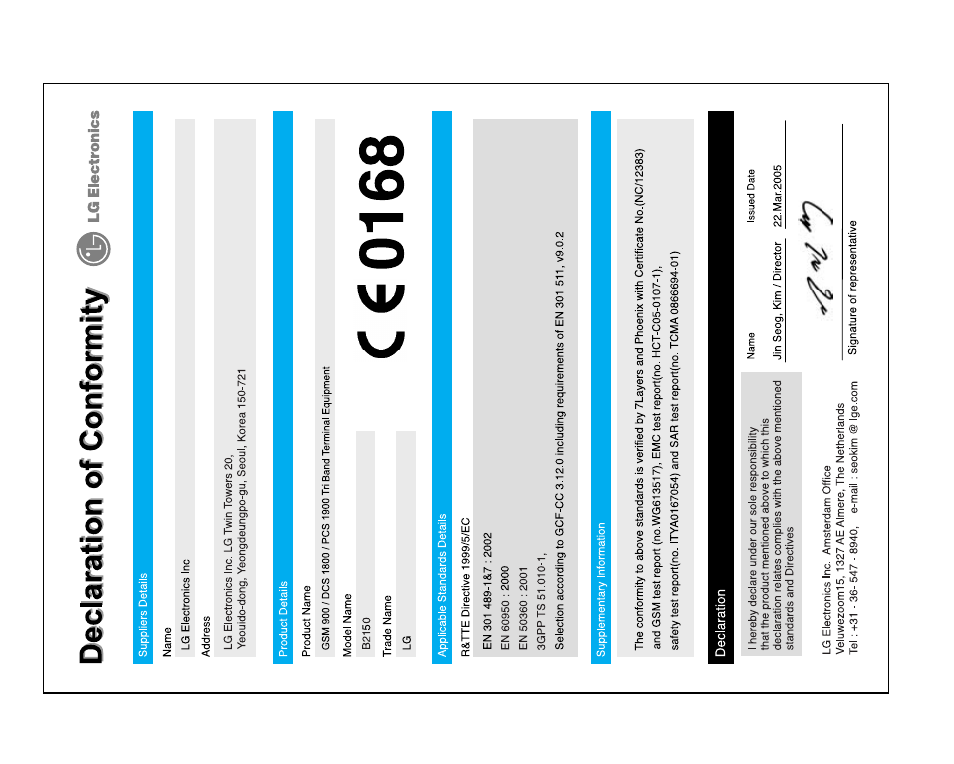 LG LG B2150  EN User Manual | Page 75 / 76