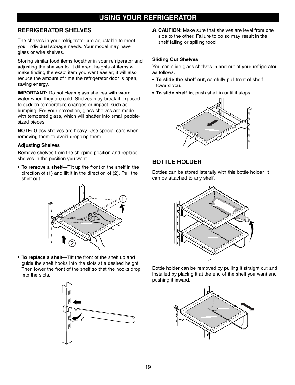 Using your refrigerator | LG LFD21860 User Manual | Page 19 / 36
