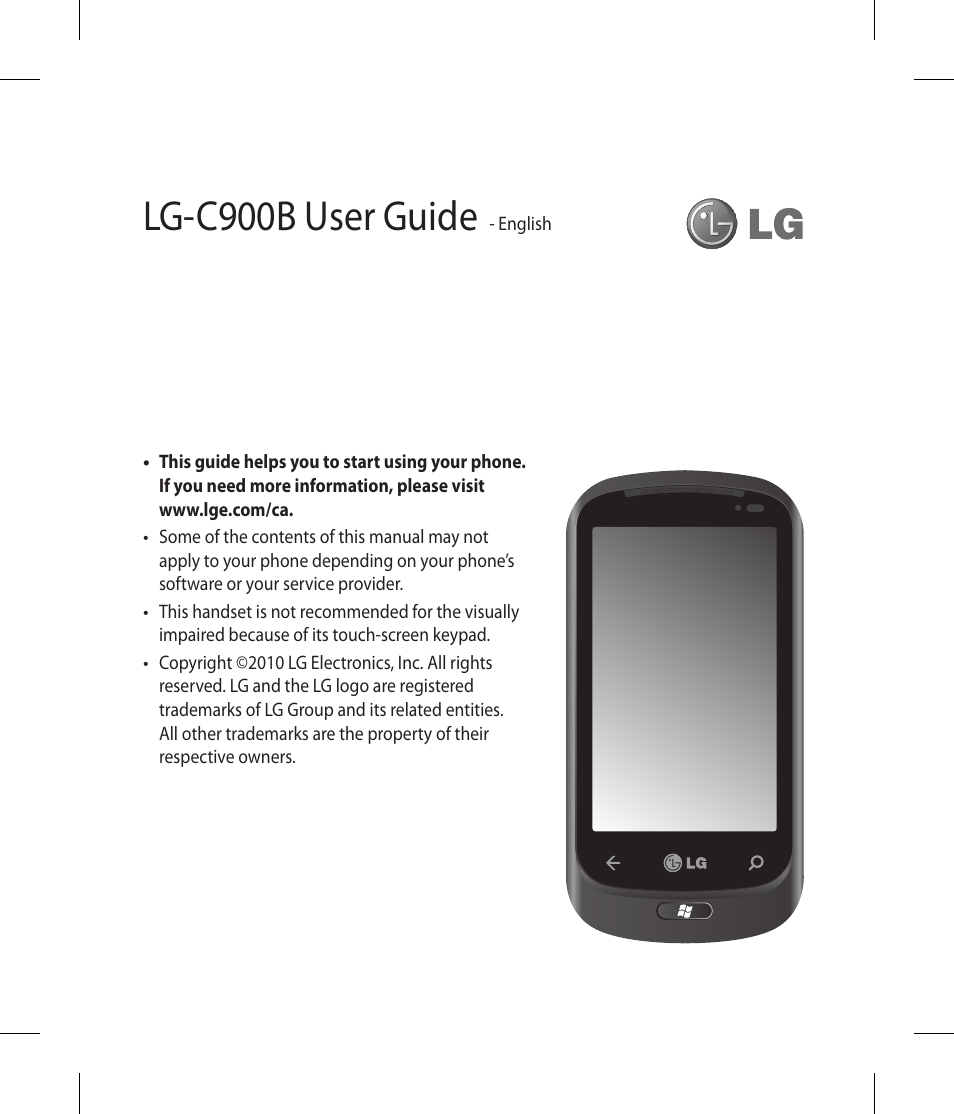 LG -C900B User Manual | 96 pages