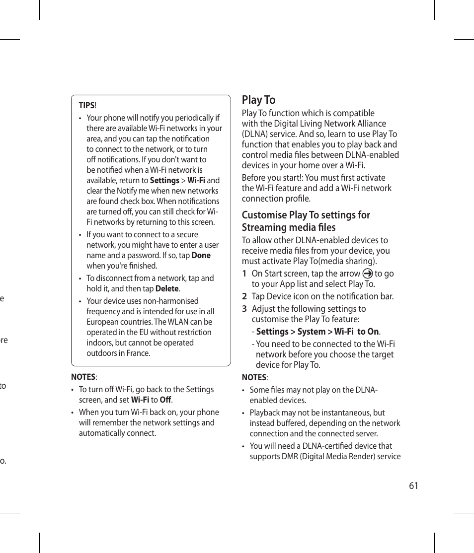 Play to | LG -C900B User Manual | Page 61 / 96