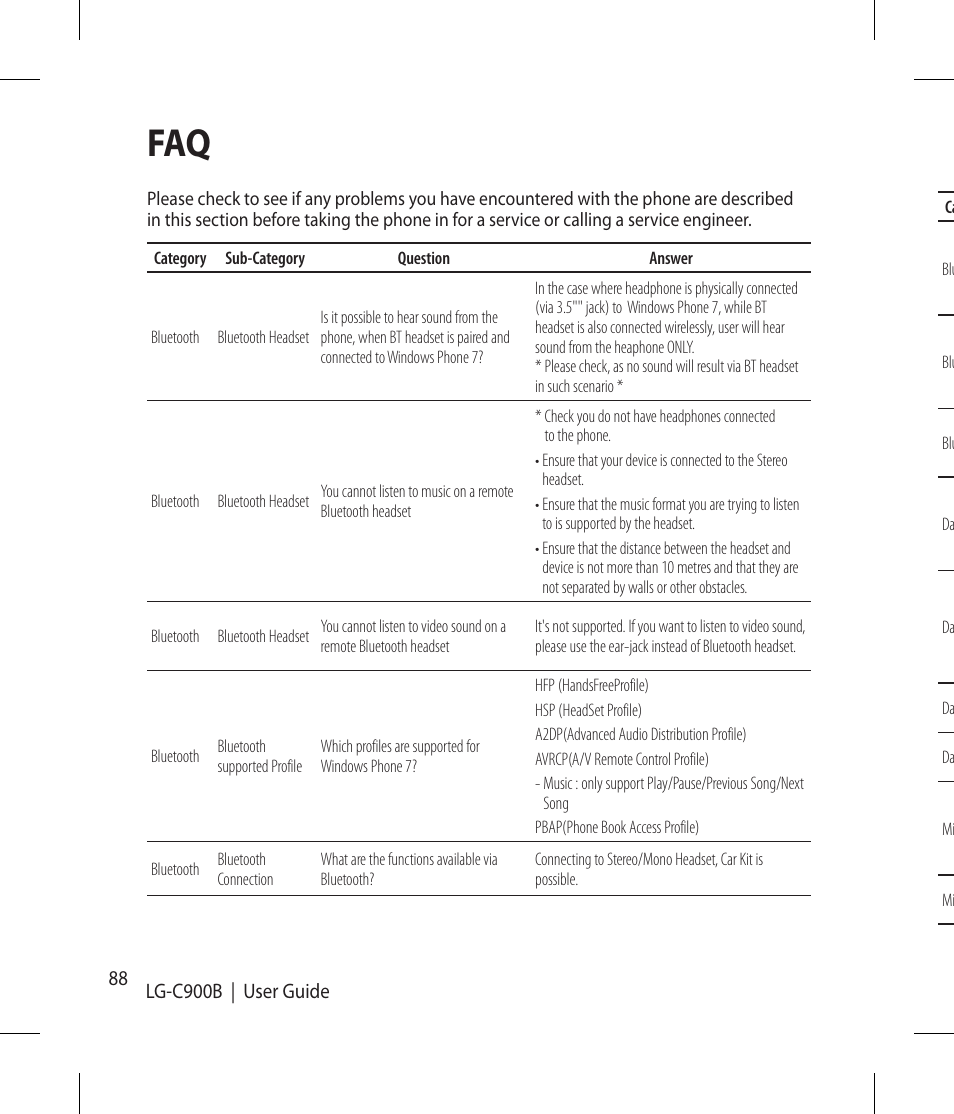 LG -C900B User Manual | Page 88 / 96