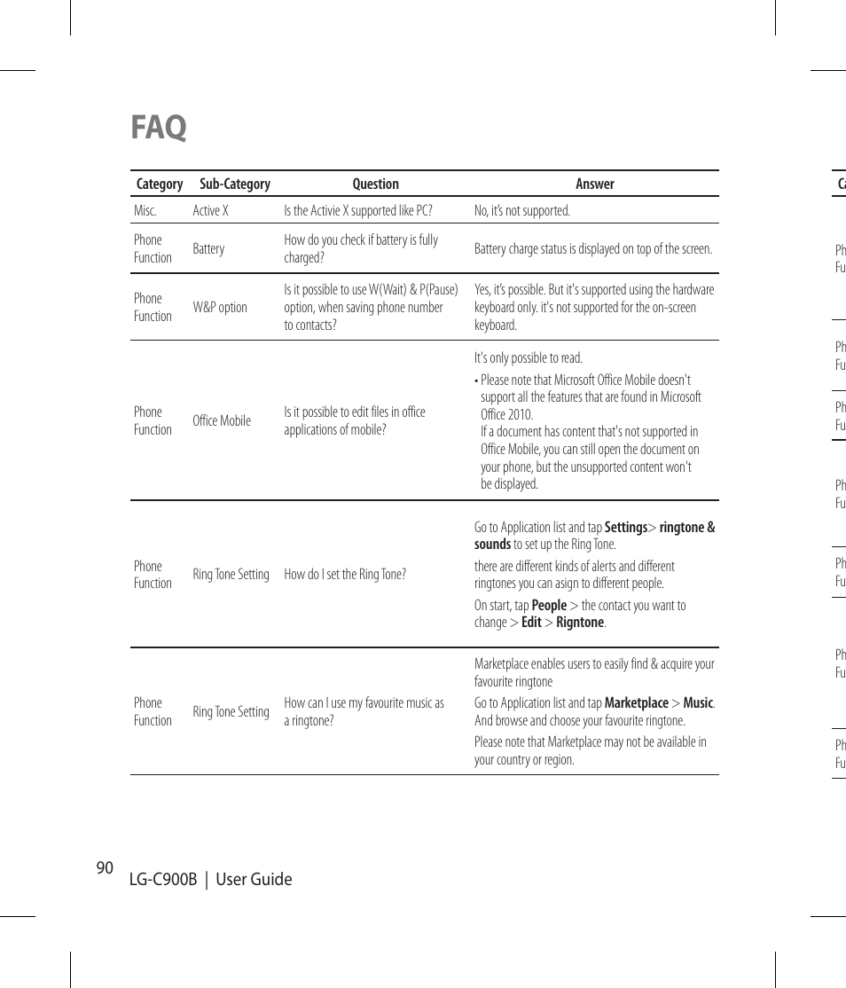 LG -C900B User Manual | Page 90 / 96
