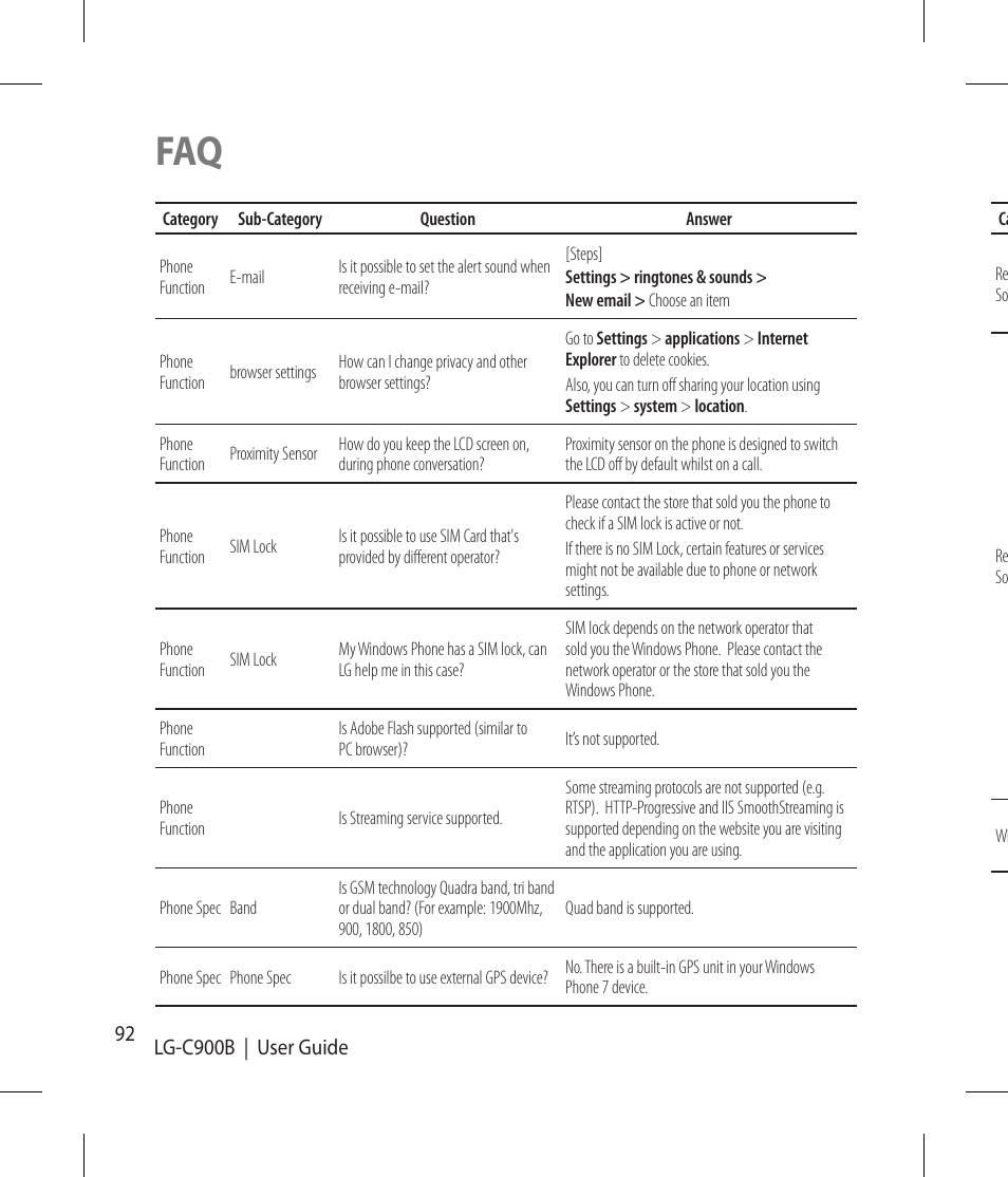 LG -C900B User Manual | Page 92 / 96
