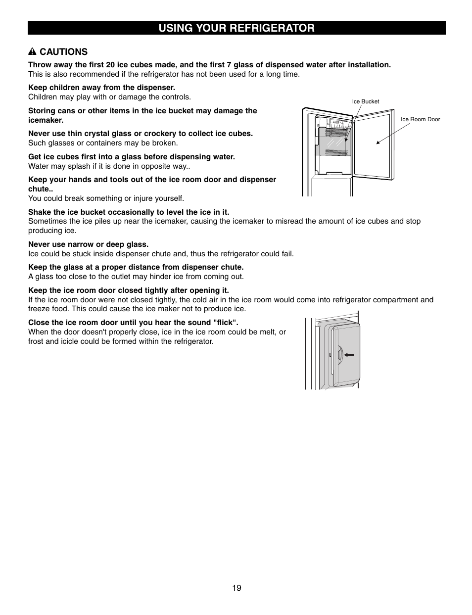 Using your refrigerator | LG LFX25960 User Manual | Page 19 / 40