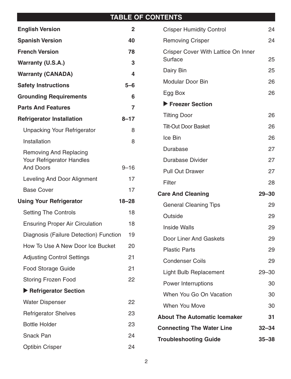 LG LFX25960 User Manual | Page 2 / 40