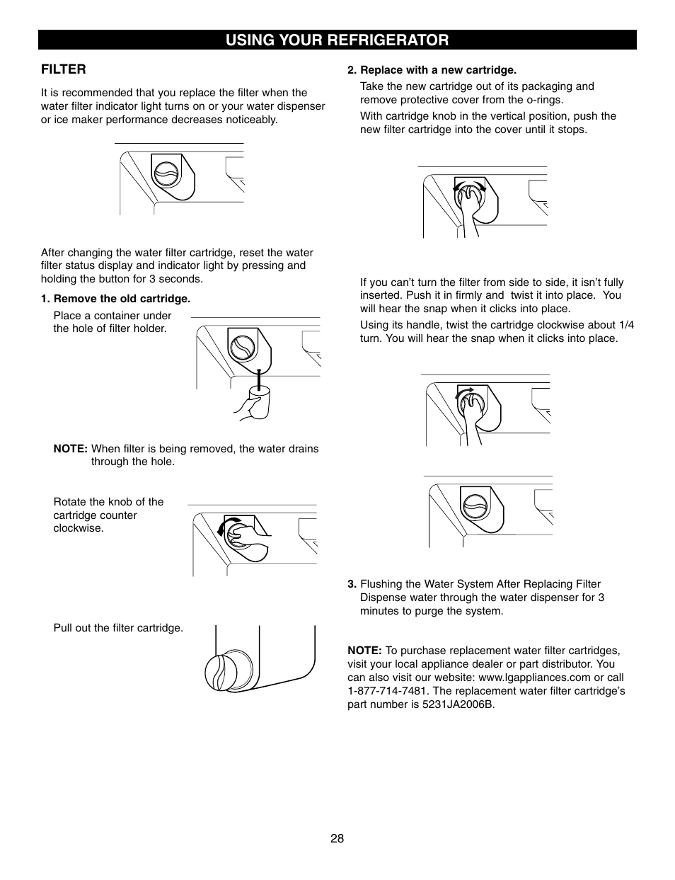 Using your refrigerator | LG LFX25960 User Manual | Page 28 / 40