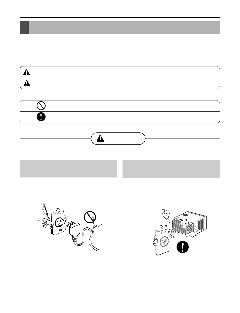Safety precautions, Warning, Warning caution | LG WG1805RY6 User Manual | Page 3 / 42