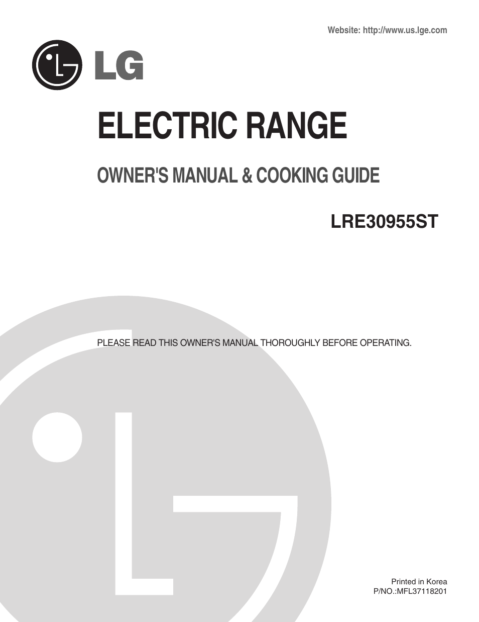 LG LRE30955ST User Manual | 88 pages