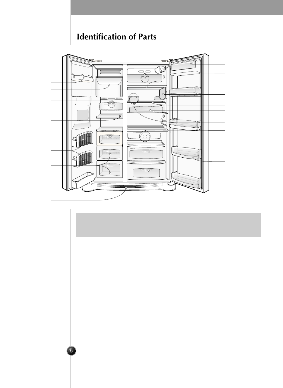 Identification of parts, Introduction | LG LRSC26925SW User Manual | Page 6 / 36