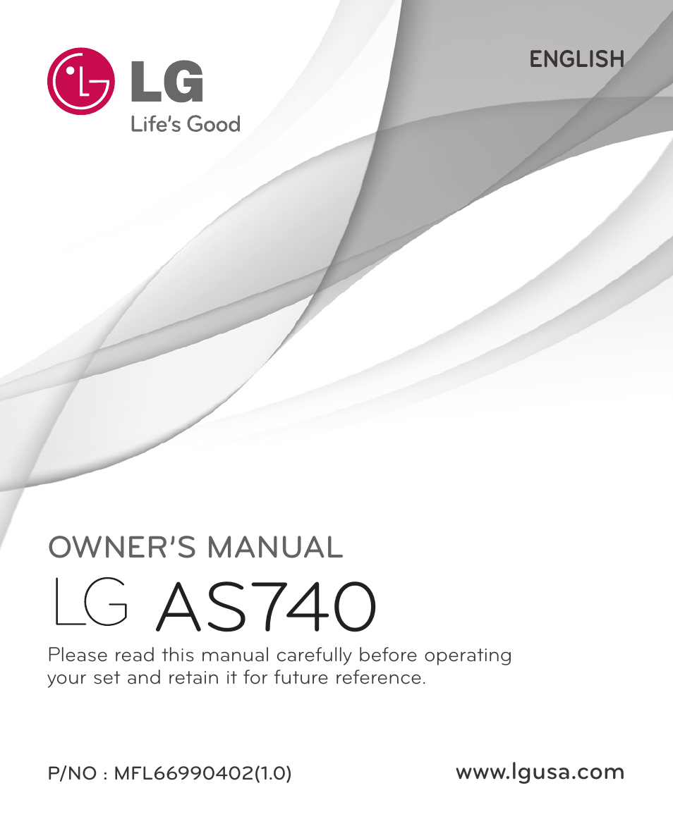 LG AS740 User Manual | 308 pages