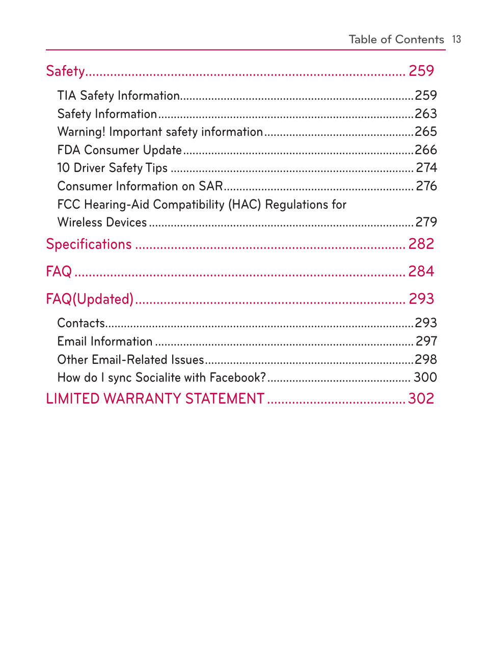 LG AS740 User Manual | Page 14 / 308