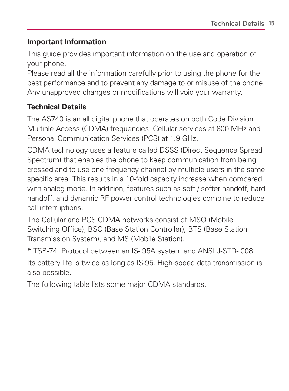 Technical details | LG AS740 User Manual | Page 16 / 308