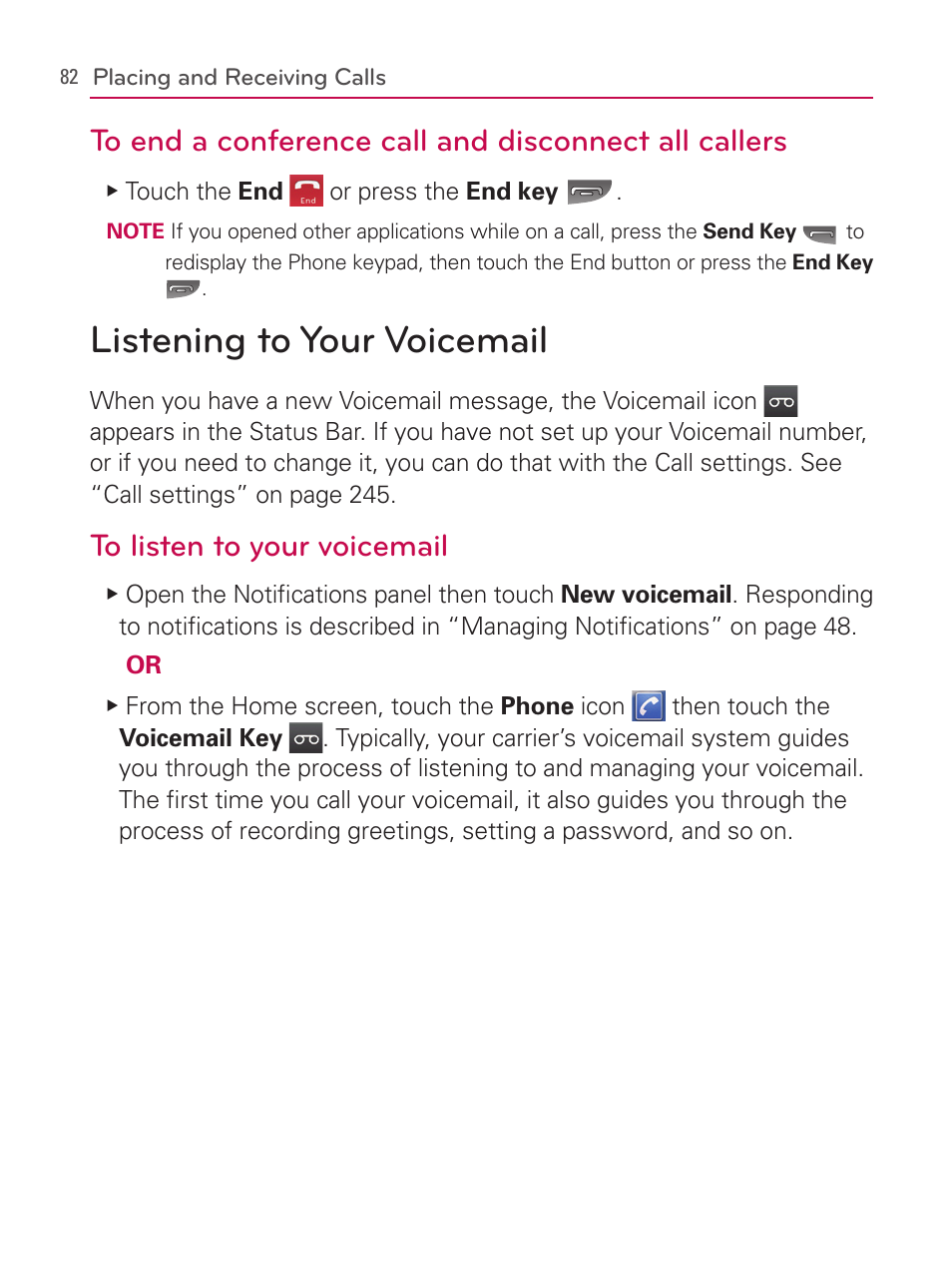 Listening to your voicemail | LG AS740 User Manual | Page 83 / 308